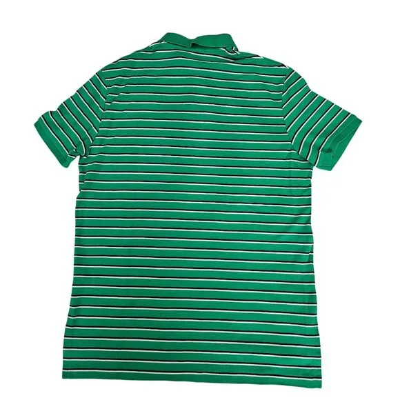 POLO Ralph Lauren Men's Green Striped Short Sleeve Classic Polo Shirt Size L/G - Picture 3 of 12
